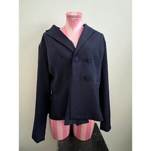 Yunclos Women's Navy Blue Blazer‎ Size Large New